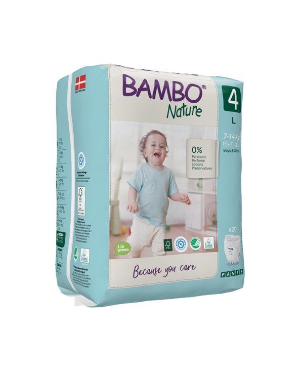 Bambo Nature culotte d’apprentissage T4 L 7-14kg/20pcs Bambo Nature culotte d’apprentissage T4 L 7-14kg/20pcs