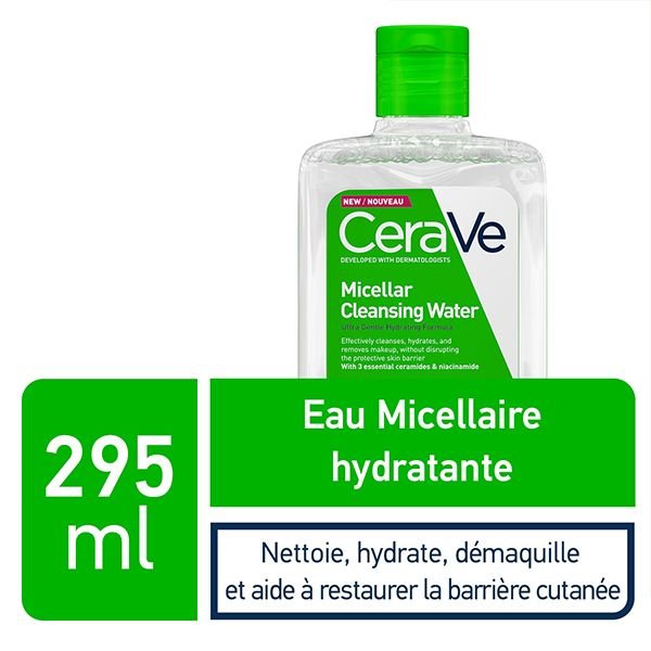 CeraVe Eau Micellaire Démaquillante Hydratante Peau Normale à Sèche | 295ml CeraVe Eau Micellaire Démaquillante Hydratante Peau Normale à Sèche | 295ml