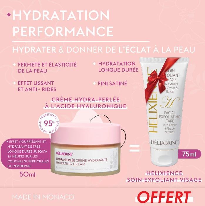 Heliabrine Hydra-Satinee Creme Lissante 50ml = Helixience Exfoliant OFFERT Heliabrine Hydra-Satinee Creme Lissante 50ml = Helixience Exfoliant OFFERT