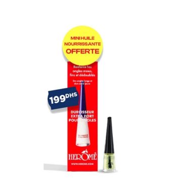 Herôme – Durcisseur Extra Fort + Mini Huile nourrissante Offerte