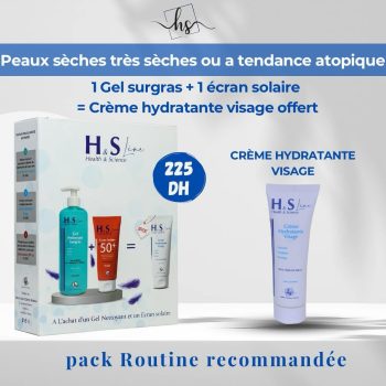 H&S Line Gel Nettoyant 250ml+Ecran Solaire Invisible spf50+50ml + Creme Hydratant 50ml Pack