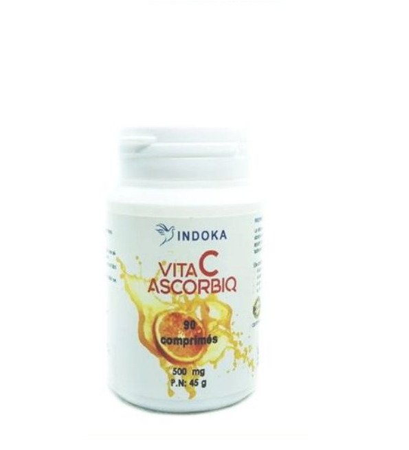 INDOKA VITA C ASCORBIQ 90 comprimés 500 mg INDOKA VITA C ASCORBIQ 90 comprimés 500 mg