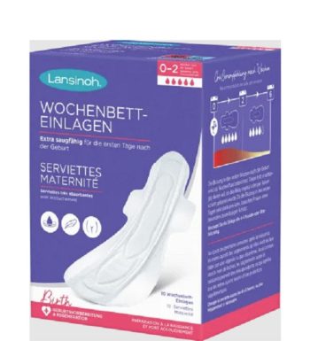 LANSINOH Serviettes Post Partum Extra-Absorbantes L 0-2 Semaine10 Unités