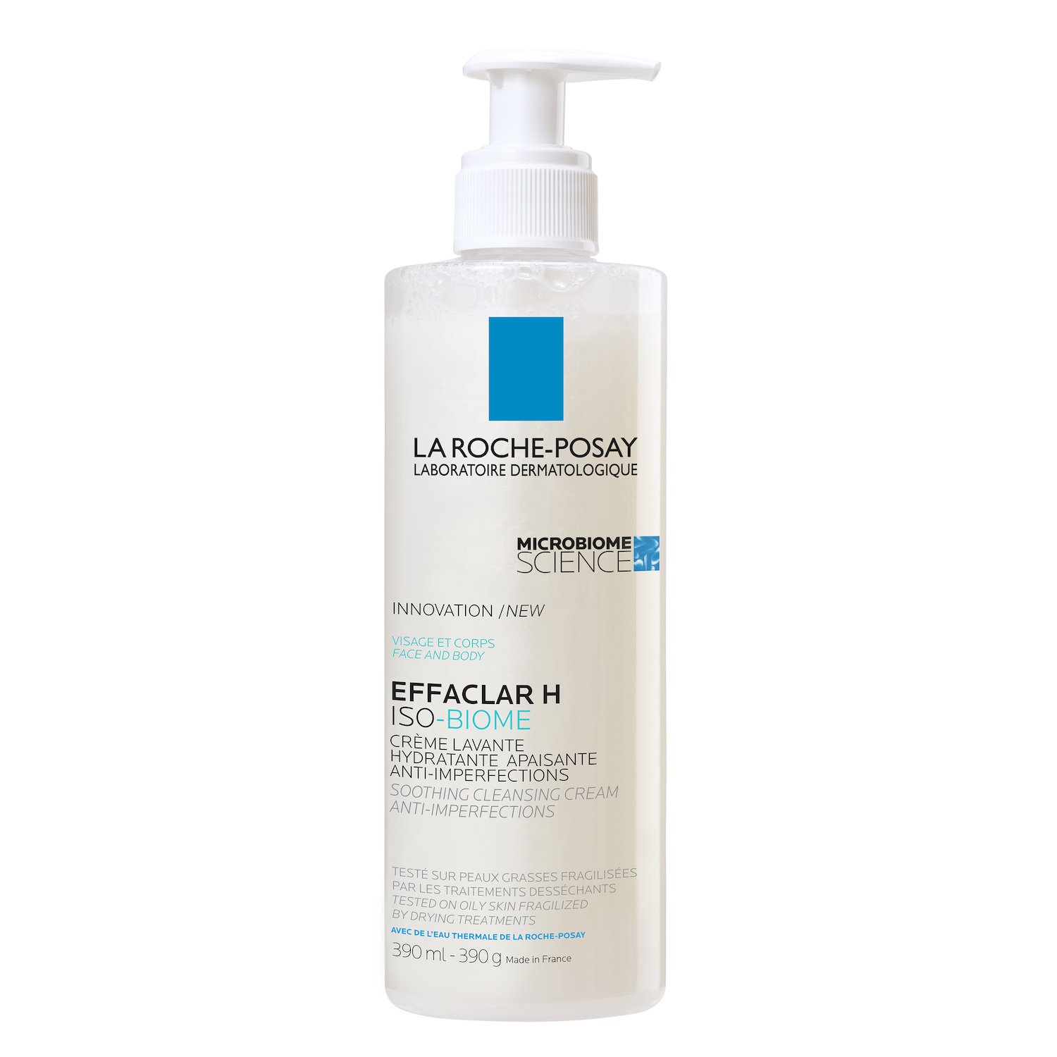 La-Roche-Posay EFFACLAR H ISO-BIOME Crème Nettoyante | Peau sèche à tendance acnéique | 390ml La-Roche-Posay EFFACLAR H ISO-BIOME Crème Nettoyante | Peau sèche à tendance acnéique | 390ml