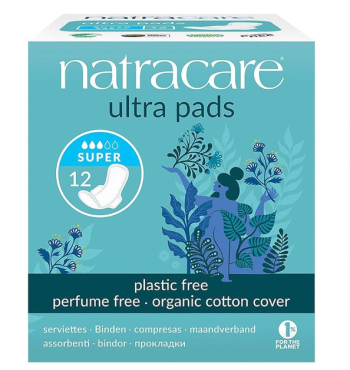 NATRACARE SERVIETTE ULTRA SUPER + WINGS 12Unités