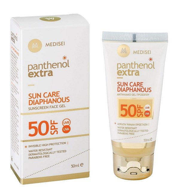 MEDISEI PANTHENOL EXTRA Protection Solaire DIAPHANE SPF 50 Gel invisible pour le visage MEDISEI PANTHENOL EXTRA Protection Solaire DIAPHANE SPF 50 Gel invisible pour le visage