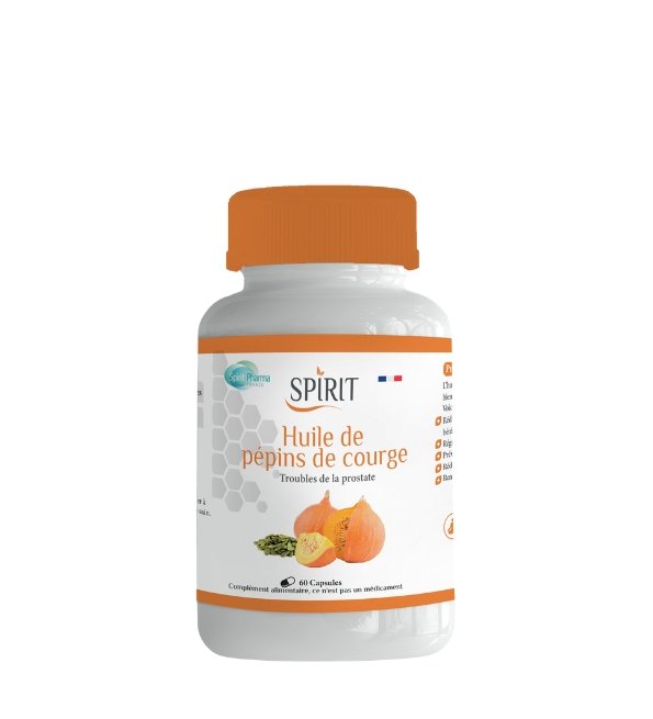 Spirit Huile de Pépins de Courge 60 Capsules Spirit Huile de Pépins de Courge 60 Capsules