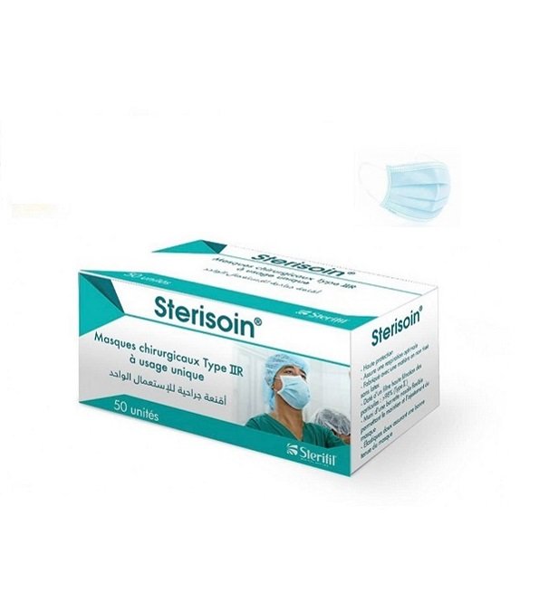STERISOIN Masques Chirurgicaux Bleu 50 Unités STERISOIN Masques Chirurgicaux Bleu 50 Unités