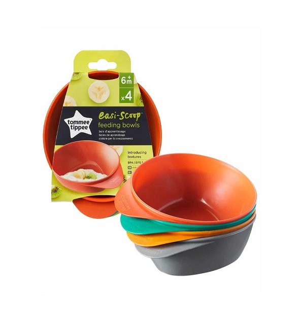 Tommee Tippee Lot De 4 Bols Pour Bébé Easi Scoop Tommee Tippee Lot De 4 Bols Pour Bébé Easi Scoop