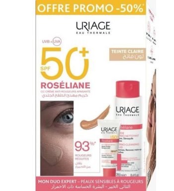 Uriage Roseliane CC Creme Teinte Claire spf50+ 40 ml + Dermo Neetoyant 250ml -50%