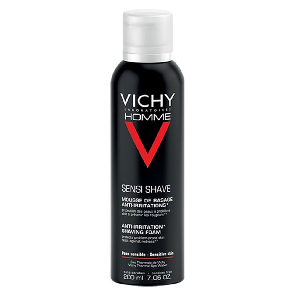 Vichy Homme Mousse à Raser Anti-Irritations Peau Sensible | 200ml Vichy Homme Mousse à Raser Anti-Irritations Peau Sensible | 200ml