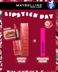 MAYBELLINE 15 SUPERSTAY VINYL INK PEACHY = MINI MASCARA FIREWORK