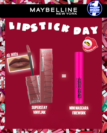 MAYBELLINE 40 SUPERSTAY VINYL INK WITTY = MINI MASCARA FIREWORK