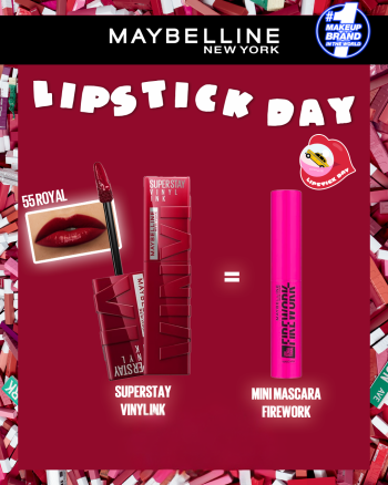 MAYBELLINE SUPERSTAY VINYL INK 55 ROYAL = MINI MASCARA FIREWORK