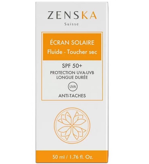 ZENSKA ÉCRAN SOLAIRE FLUIDE TOUCHER SEC – 50ml ZENSKA ÉCRAN SOLAIRE FLUIDE TOUCHER SEC – 50ml